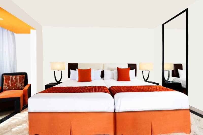 Habitacion Ocean con cama King Size y hermosa vista en Hotel Grand Oasis Tulum