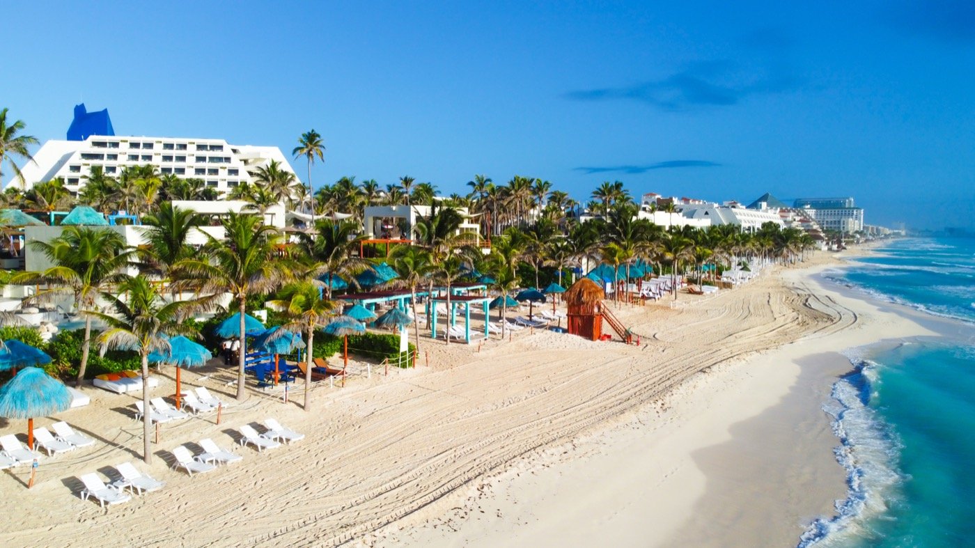 Beach View of the Hotel The Pyramid at Grand Oasis