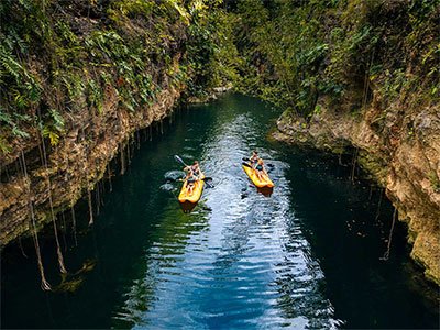 Kayak tour in Xenotes, Riviera Maya